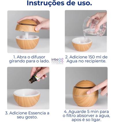 Imagem de Difusor D Ambiente Umidificador Aromatizador Essencia Gratis