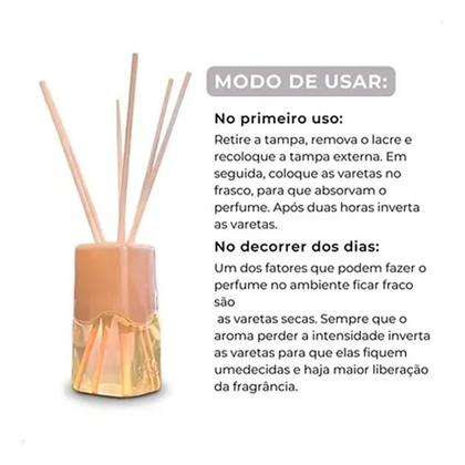 Imagem de Difusor De Ambiente Aromas Perfumador Perfume Casa Cheiro Cha Branco com Varetas 100ml Quarto Essencia Fragrancia