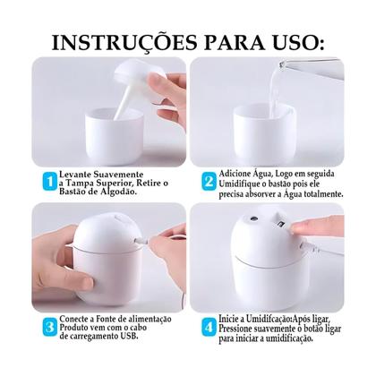 Imagem de Difusor De Ambiente Eletrico Ultrassônico Usb + Aroma Essencia