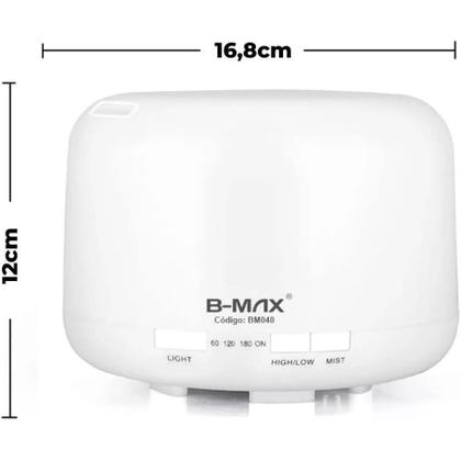 Imagem de Difusor De Ar Ultrassônico Aromatizador com controle 500ml (BRANCO)