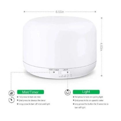 Imagem de Difusor de Aroma Aromatizador Umidificador de Ar Luz Led Luminária Colorido 300ml 7 Cores