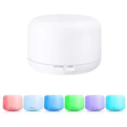 Imagem de Difusor de Aroma Aromatizador Umidificador de Ar Luz Led Luminária Colorido 300ml 7 Cores