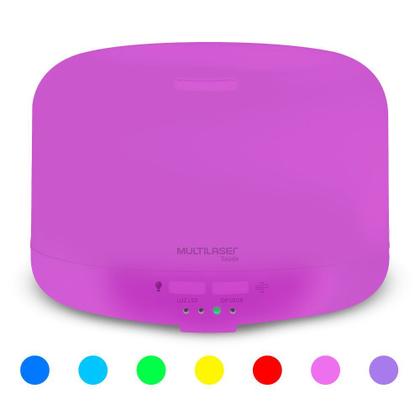 Imagem de Difusor de Aromas Branco Com Iluminação Led variável Multilaser - HC217