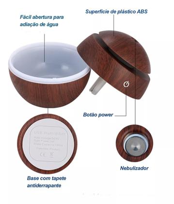 Imagem de Difusor De Aromas Elétrico Air Essencial Óleo Umidificador Aromatizador De Ambiente