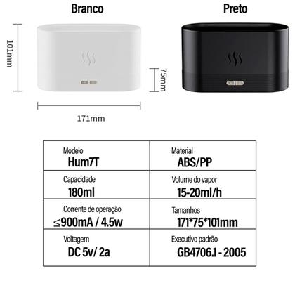 Imagem de Difusor de Aromas Elétrico Luz LED Air Essencial Óleo Umidificador Aromatizador Terapia De Ambiente