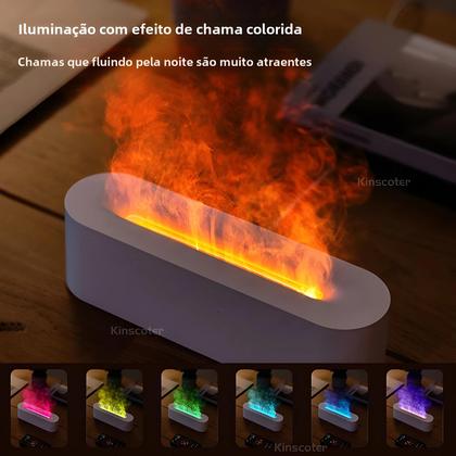 Imagem de Difusor de Aromas Ultrassônico com Luz RGB - Névoa Fria e Umidificador de Ar