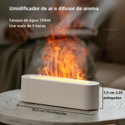 Imagem de Difusor de Aromas Ultrassônico com Luz RGB - Névoa Fria e Umidificador de Ar