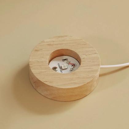 Imagem de Difusor De Óleos Essenciais Com Cristais Naturais, Carregador USB, Base De Madeira, Conjunto De