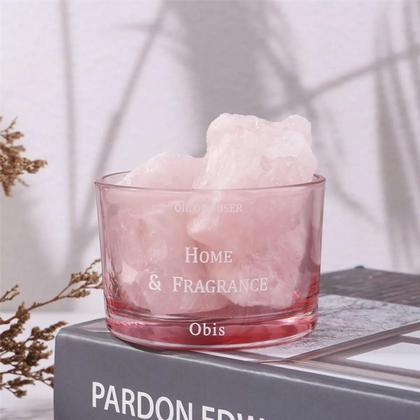 Imagem de Difusor De Óleos Essenciais Com Cristais Naturais, Carregador USB, Base De Madeira, Conjunto De