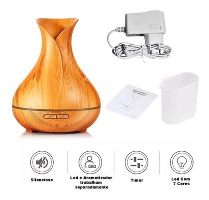 Imagem de Difusor De Oleos Essenciais E Umidificador De Ar 400ml 