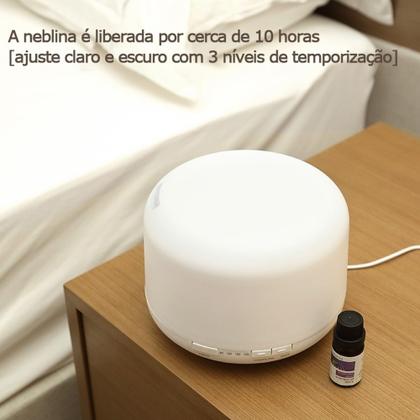 Imagem de Difusor Elétrico Aroma Ultrassônico com Led 300 ml Branco