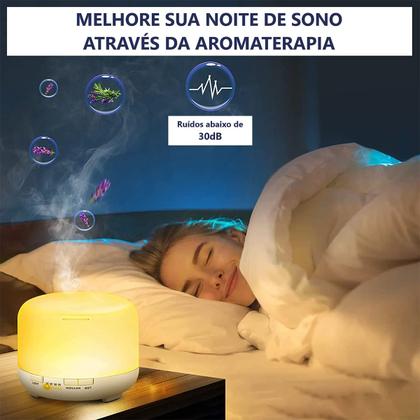 Imagem de Difusor Umidificador Ar Ultrassônico Aromaterapia Led 300ML