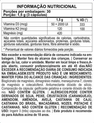 Imagem de Dimagnésio Malato Triplo (Malato, Quelato e Cloreto de Magnésio P.A) 60 Caps de 500mg Tuttiflora