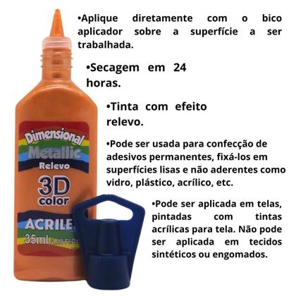 Imagem de Dimensional Relevo Metallic 35ml ACRILEX