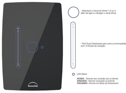 Imagem de Dimmer Fita de Led Wifi Interruptor Dimerizável 1 Botão Pr
