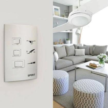 Imagem de Dimmer Spirit 4x2 127V 3 Velocidades 1 Lampada Com Capacitor