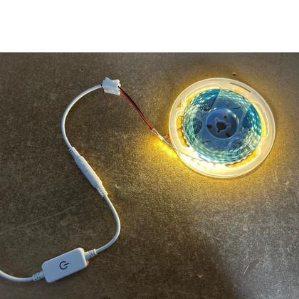 Imagem de Dimmer Touch para Fita LED 12V 24V com Conector P4 Branco - 5 Unidades