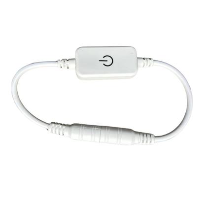 Imagem de Dimmer Touch para Fita LED 12V 24V com Conector P4 Branco - 5 Unidades