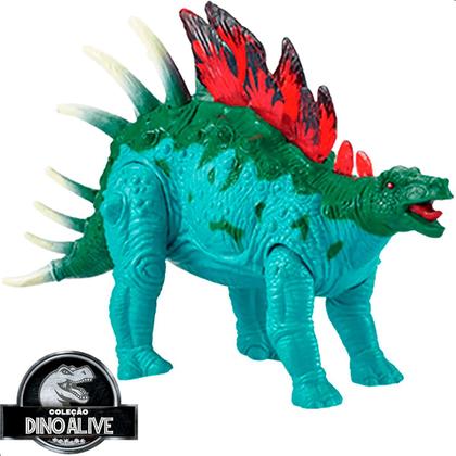 Imagem de Dino Alive Stegosaurus Dinossauro luz som Polibrinq - AN2035