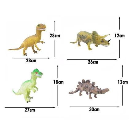 Imagem de Dinossauro Borracha Grande 4 Modelos Brinquedo INFANTIL