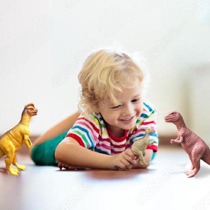 Imagem de Dinossauro De Brinquedo Kit Coleção 12 Peças De Borracha