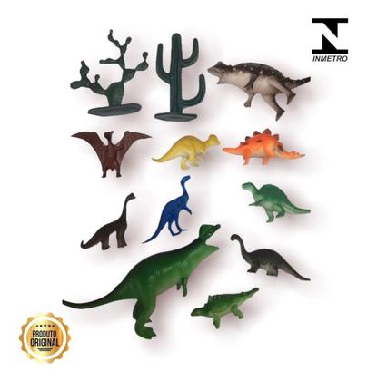 Imagem de Dinossauro De Brinquedo Kit Coleção Miniatura De Borracha - FUN GAME