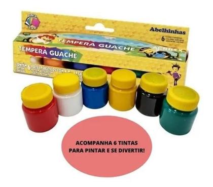 Imagem de Dinossauro Didático Para Colorir Brinquedo Guache Acrilex