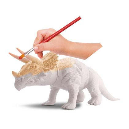 Imagem de Dinossauro Didático Para Colorir Brinquedo Guache Acrilex