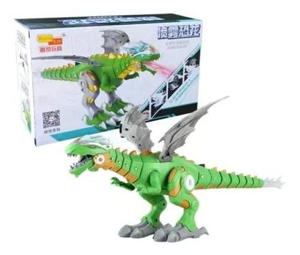 Imagem de Dinossauro Robô com asas solta fumaça com luz e som Variado