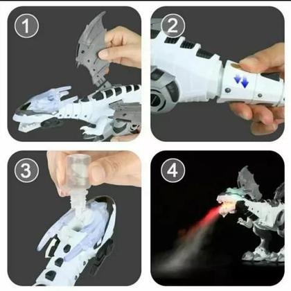 Imagem de Dinossauro Robô com asas solta fumaça com luz e som Variado