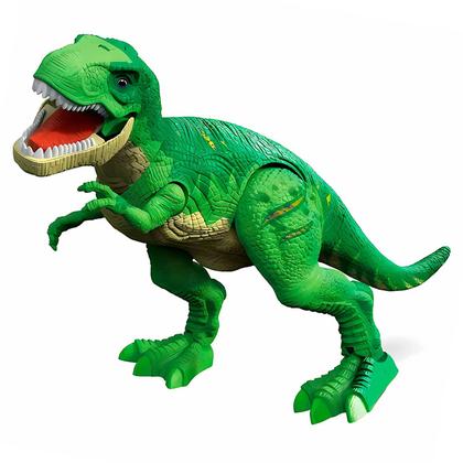Imagem de Dinossauro Robô De Controle Remoto Anda E Solta Fumaça Com Som E Luz - Art Brink