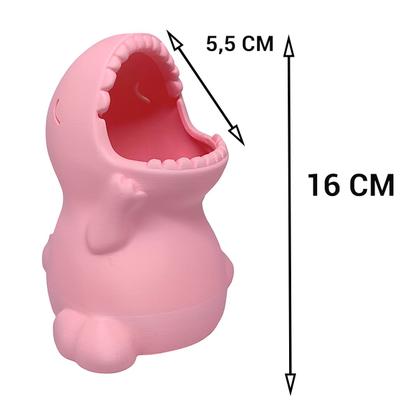 Imagem de Dinossauro Rosa Baby Porta Caneta Lápis Objeto Decoração Infantil 3D Quarto