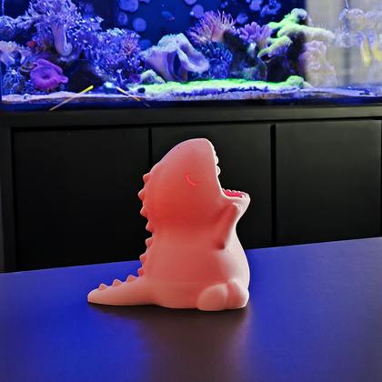 Imagem de Dinossauro Rosa Baby Porta Caneta Lápis Objeto Decoração Infantil 3D Quarto