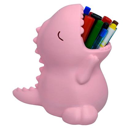 Imagem de Dinossauro Rosa Baby Porta Caneta Lápis Objeto Decoração Infantil 3D Quarto