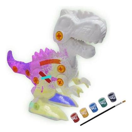 Imagem de Dinossauro T-rex - Para Montar E Pintar - 30 Pecas Home Play HOMEPLAY