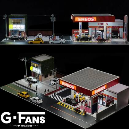 Imagem de Diorama De Garagem Para Carros Em Miniatura Escala 1/64 - Cenário De Estacionamento Para Exibição De