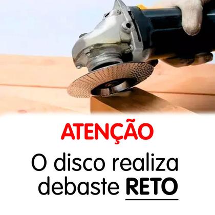 Imagem de Disco Aço para Desbastar Madeira Reto Esmerilhadeira Vonder
