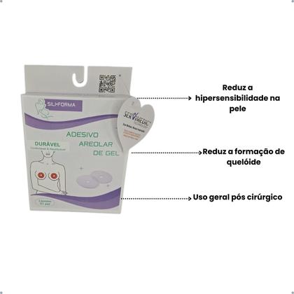 Imagem de Disco Areolar Adesivo Pós Cirúrgico Prevenção Tratamento Cicatrizante 