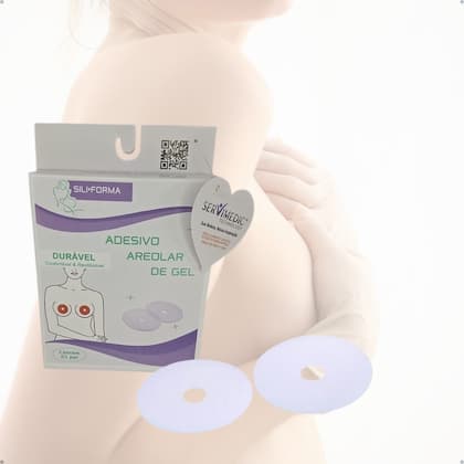 Imagem de Disco Areolar Adesivo Pós Cirúrgico Prevenção Tratamento Cicatrizante 
