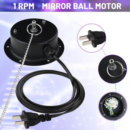 Imagem de Disco Ball Motor Cagor 1 RPM de velocidade lenta para bolas de 10-30 cm