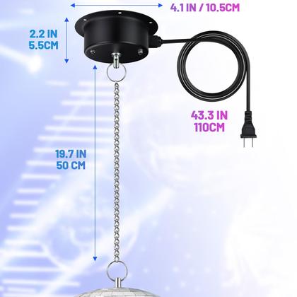 Imagem de Disco Ball Motor Cagor 1 RPM de velocidade lenta para bolas de 10-30 cm