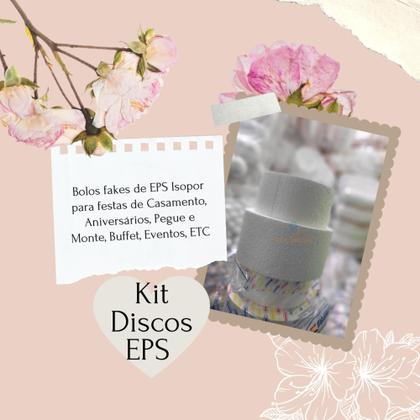 Imagem de Disco Base EPS P/ Bolo Fake Cenográfico Para Casamentos Festas 8cm Altura Vários Tamanhos