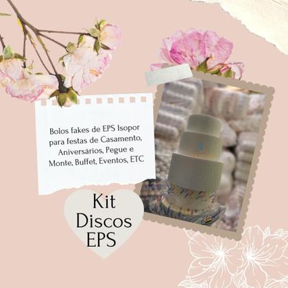 Imagem de Disco Base EPS P/ Bolo Fake Cenográfico Para Casamentos Festas 8cm Altura Vários Tamanhos