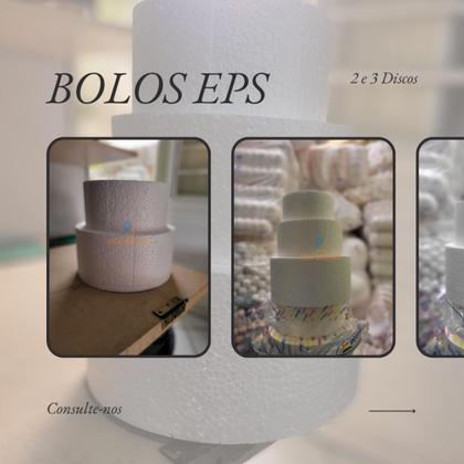 Imagem de Disco Base EPS P/ Bolo Fake Cenográfico Para Casamentos Festas 8cm Altura Vários Tamanhos