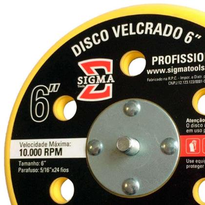 Imagem de Disco Base Velcrado 6 Polegadas com Furos SIGMA