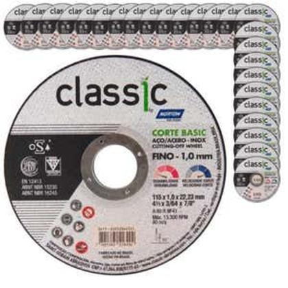 Imagem de DISCO CORTE AÇO INOX CLASSIC BASIC 4.1/2 x1mm 25 PÇS NORTON