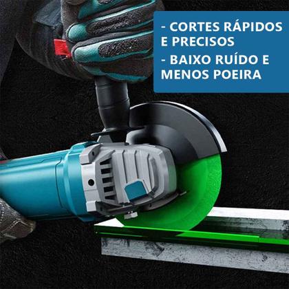 Imagem de Disco Corte Diamantado Vidro 5 Pcs Piso Porcelanato Ultrafino Esmerilhadeira Premium + Nota Fiscal