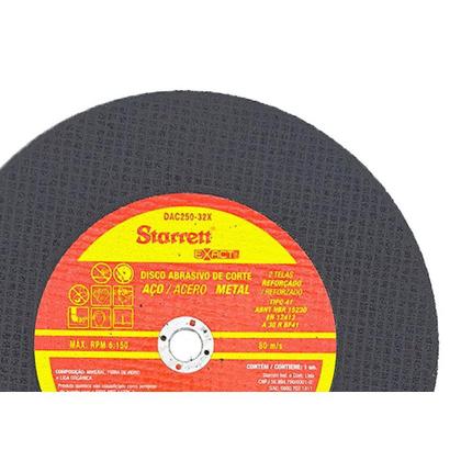Imagem de Disco Corte Ferro Starrett 10''X1/8''X5/8'' . / Kit C/ 6 Peças