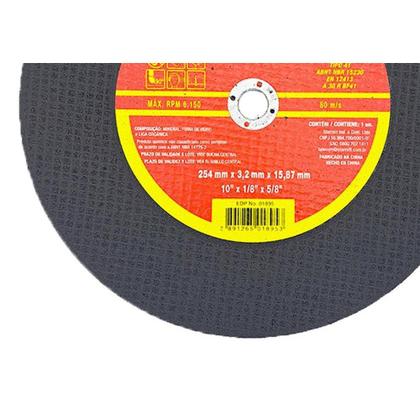 Imagem de Disco Corte Ferro Starrett 10''X1/8''X5/8'' . / Kit C/ 6 Peças
