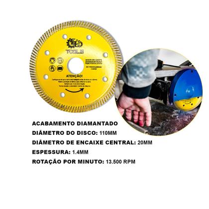 Imagem de Disco Corte Porcelanato 110x20mm Acabamento Diamantado